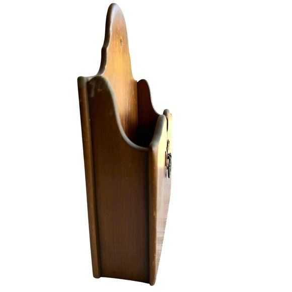 Antique Wooden Colonial Style Wooden Wall Letter Organizer - Picture 6 of 10